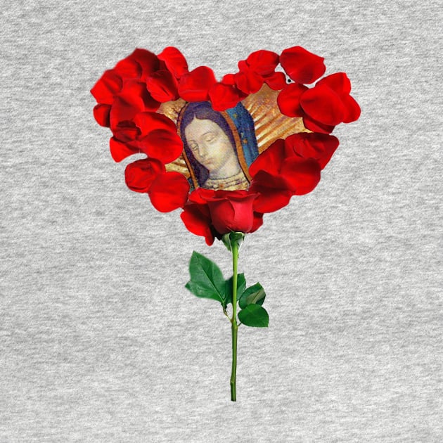 Our Lady of Guadalupe Virgin Mary Mexico Mexican Virgen Maria Pro Life Rose Petals 112 by hispanicworld